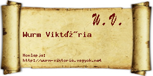 Wurm Viktória névjegykártya